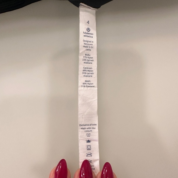 Lululemon Wunder Train Mesh Crop Black Leggings Tights Sz 4 • Excellent - Picture 15 of 15